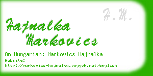 hajnalka markovics business card